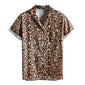 Men Leopard Printed Short Sleeve