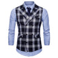 Men's Plaid Business Suit Vest