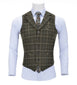 Men's Business Plaid Wool Vest
