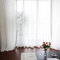 White Yarn Pure Color Curtain