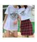 Summer Cartoon Print Short Sleeve